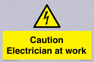 Caution Electrician at work